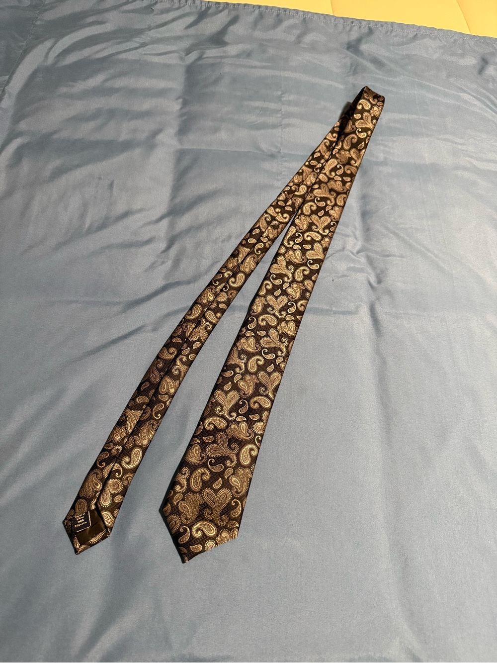 croft & barrow Brown and Gold Paisley Tie